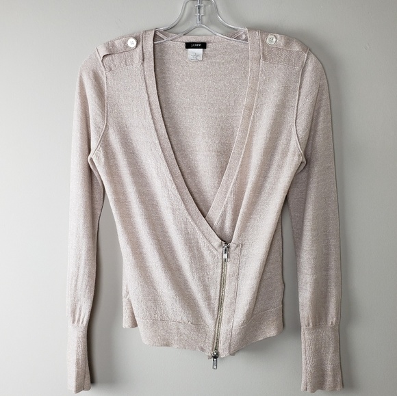 J. Crew Sweaters - JCrew Moto Zip Cardigan Wool & Linen Size Small J. Crew Sweaters - JCrew Moto Zip Cardigan Wool & Linen Size Small